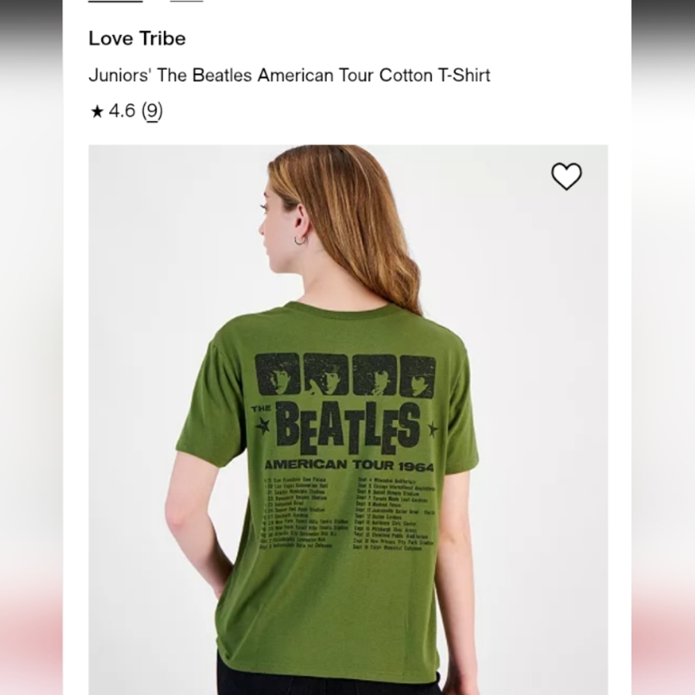 NWT XS Juniors Oversized Beatles T-shirt - Picture 4 of 4